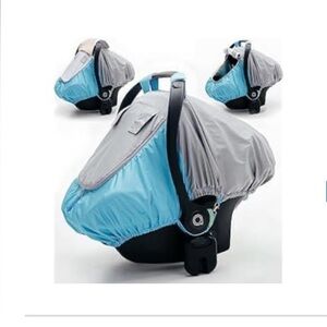 Gray and Blue Car Seat Cover